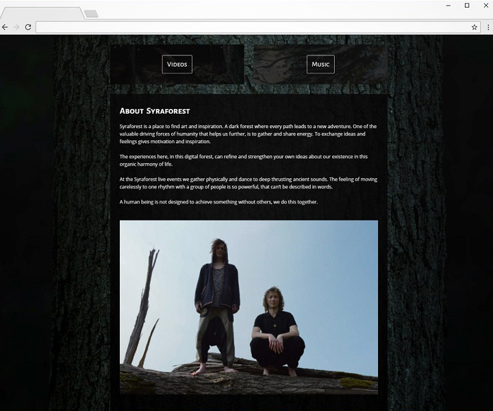 Homepage syraforest website