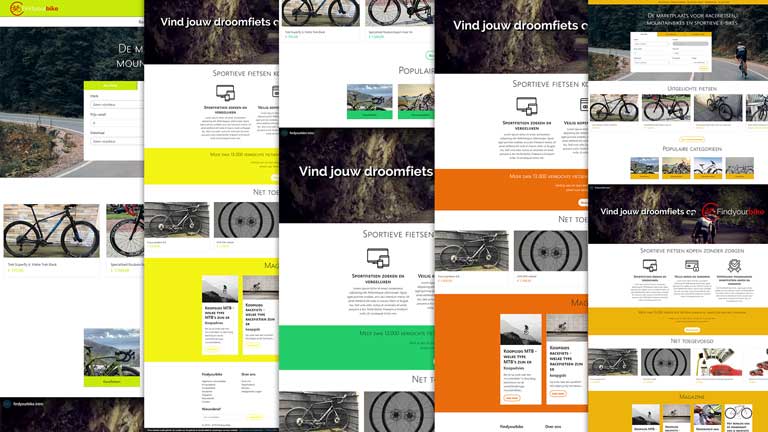 Kleurenpallet voorstellen voor FindyourBike